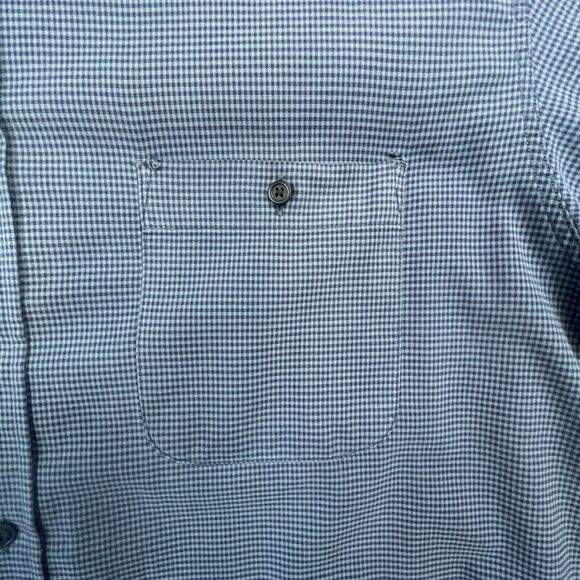 Eddie Bauer Blue HoundsTooth Long Sleeve Shirts Men's Long Large Some Defects - Picture 7 of 9